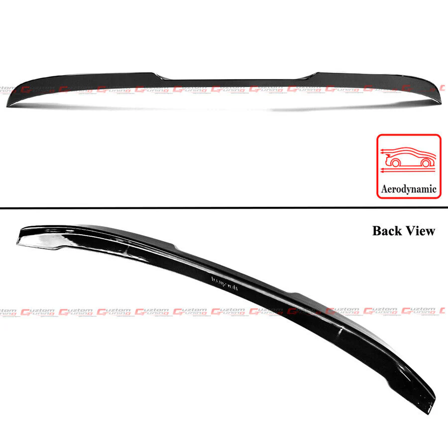 Gloss Black Rear Trunk Spoiler + Roof Spoiler Wing fit for 2023-2026 Honda Accord - Image 2