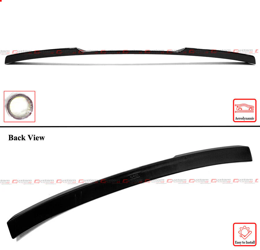Gloss Black Rear Trunk Spoiler + Roof Spoiler Wing fit for 2023-2026 Honda Accord - Image 4