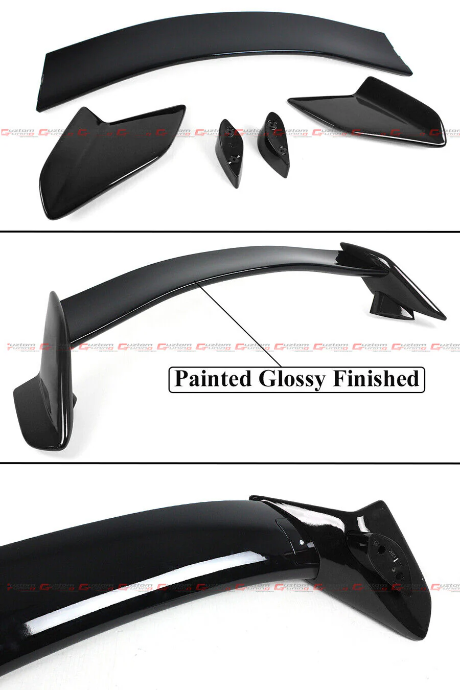 Gloss Black Rear Trunk Spoiler Roof Wing For 2017-2021 Honda Civic FK7 HATCHBACK (Not fit Sedan) - Image 2