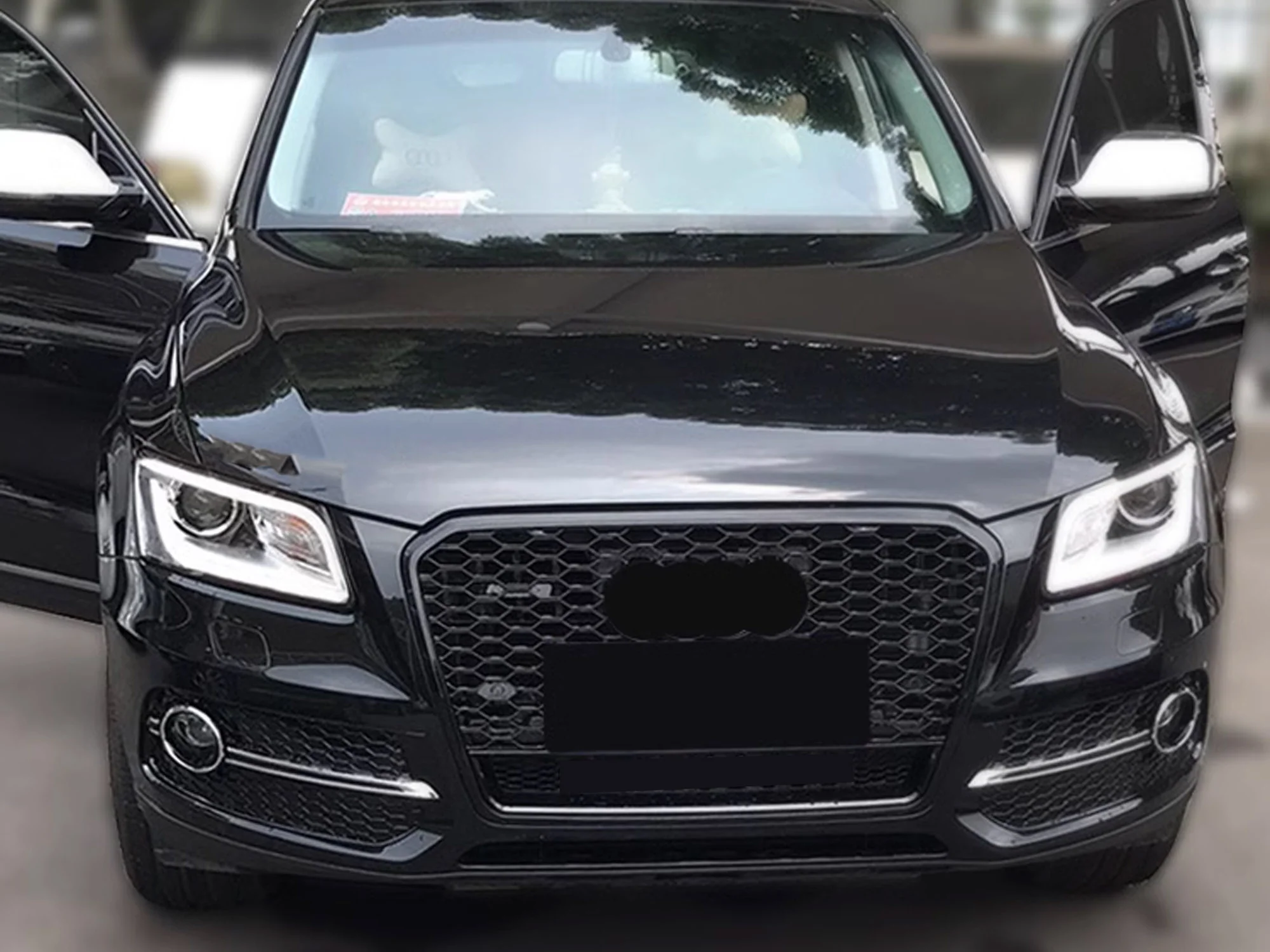 Gloss Black RSQ5 Style Front Grille for Audi Q5 2013-2017 Replacement Grill - Image 3