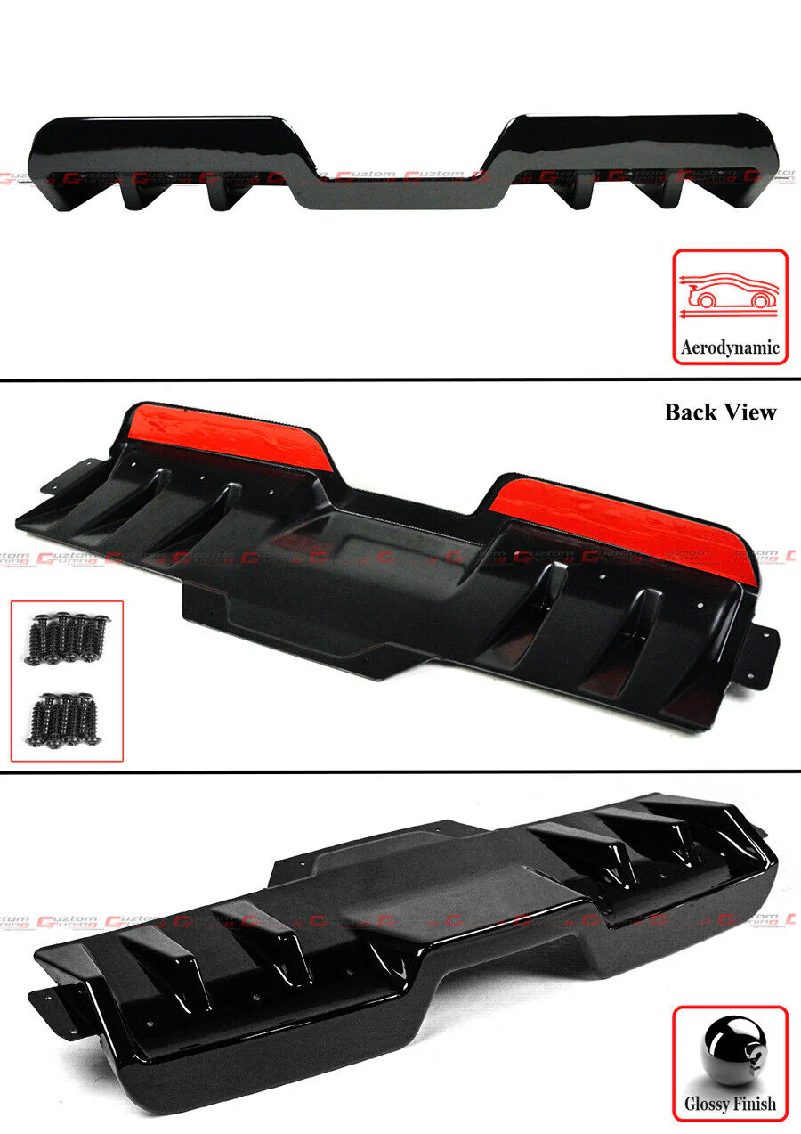 Gloss Black Shark Fin Rear Bumper Diffuser Fit For 2022-2026 Subaru WRX - Image 2