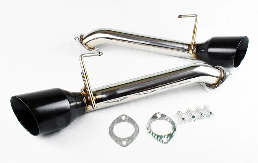 Gloss Black Straight Axle Back Muffler Exhaust for Nissan 370Z 2009-2021 - Image 2