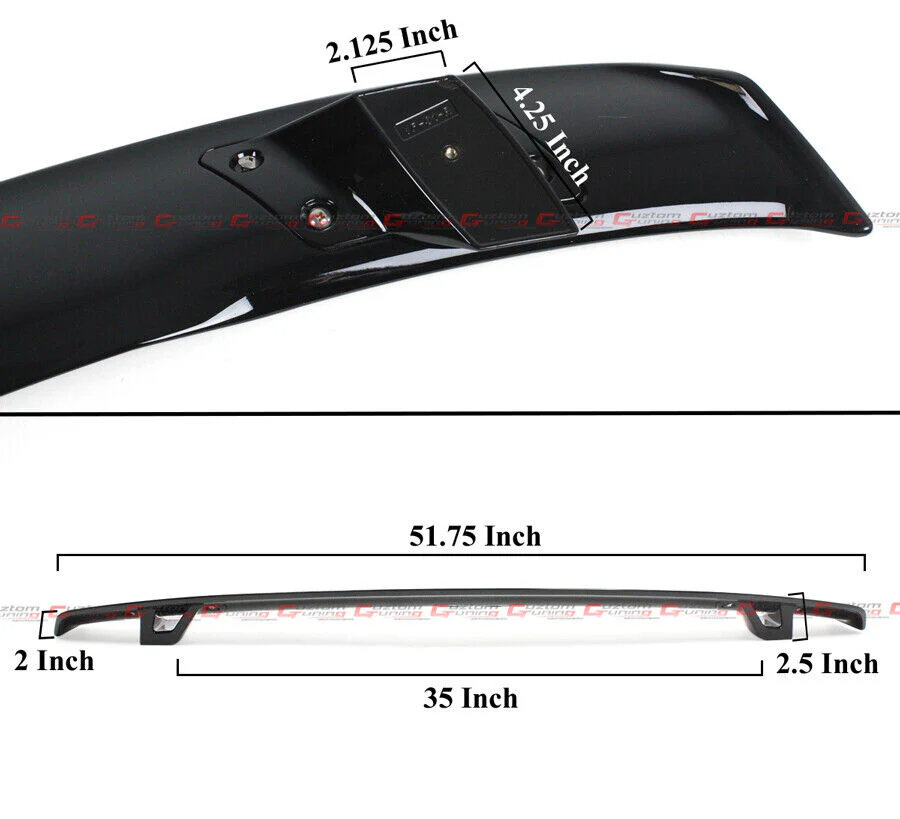 Gloss Black Trunk Lid Spoiler Wing For 2022-2026 Honda Civic 4dr Sedan - Image 4