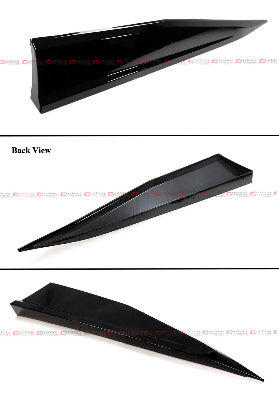 Gloss Black Winglet Side Skirt Extension For 2020-2024 Corvette C8 Z51 - Image 4