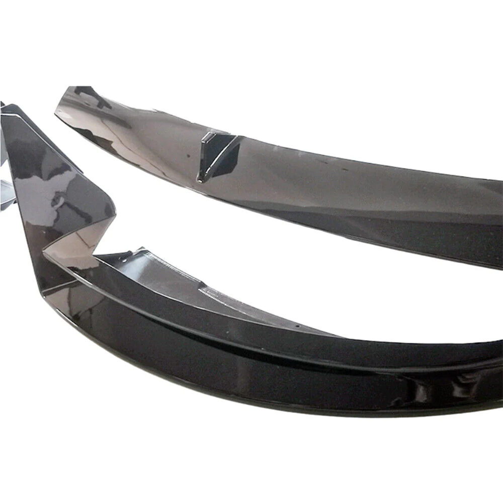 Glossy Black ABS Front Bumper Lip Spoiler Splitter For Tesla Model Y 2020-2024 - Image 8