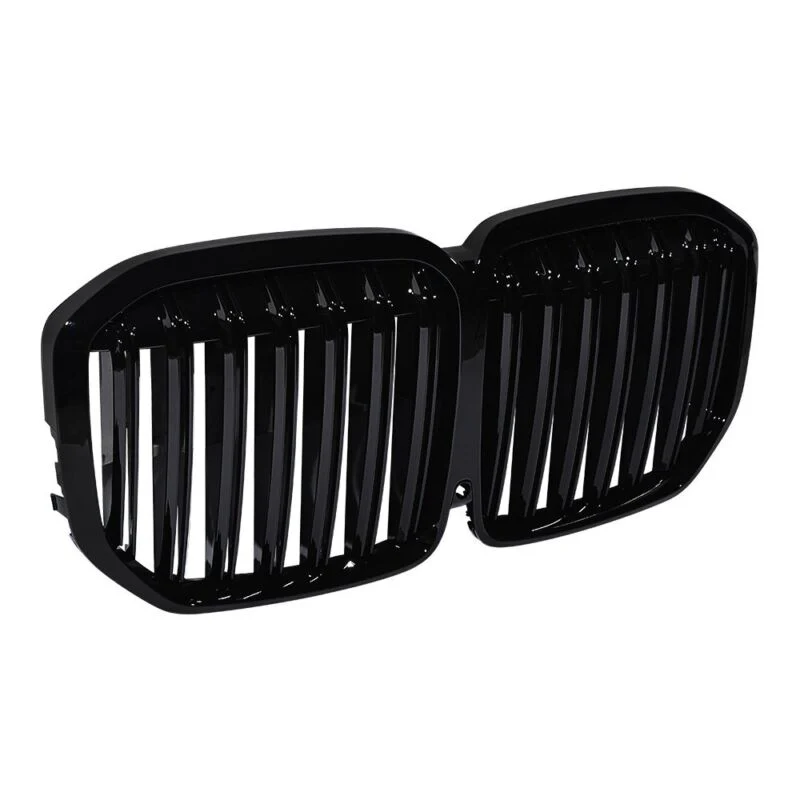 Front Bumper Grill Gloss Black Double Slat Grille Fit 2019-2022 BMW G07 X7 PRE-LCI - Image 5