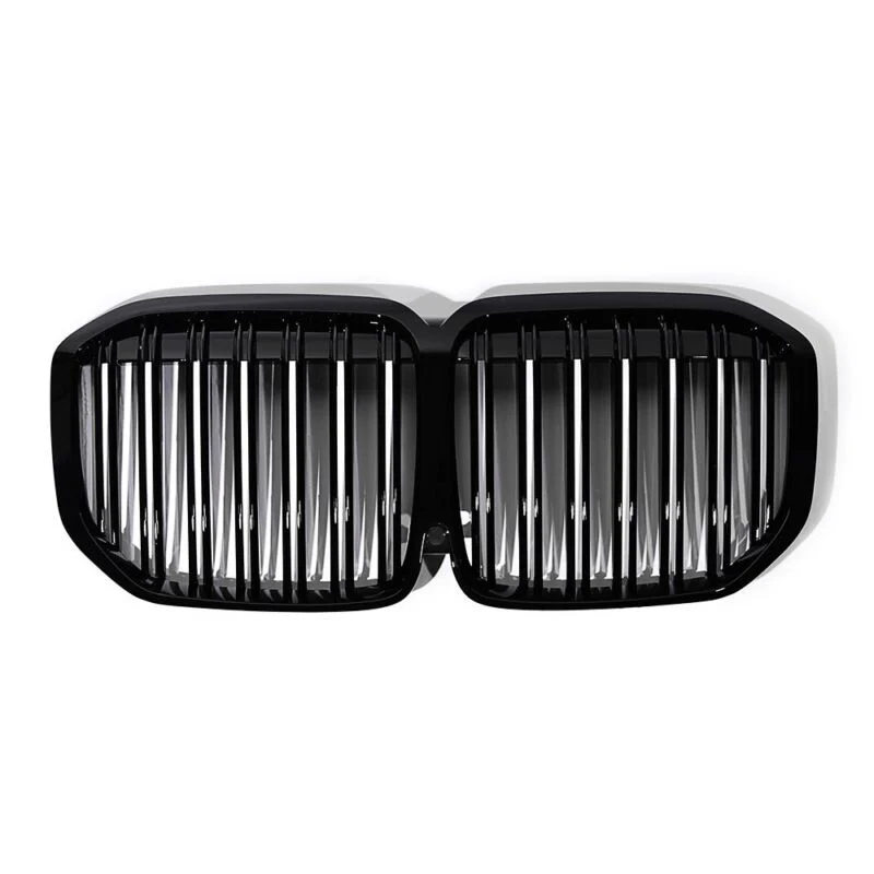 Front Bumper Grill Gloss Black Double Slat Grille Fit 2019-2022 BMW G07 X7 PRE-LCI - Image 6