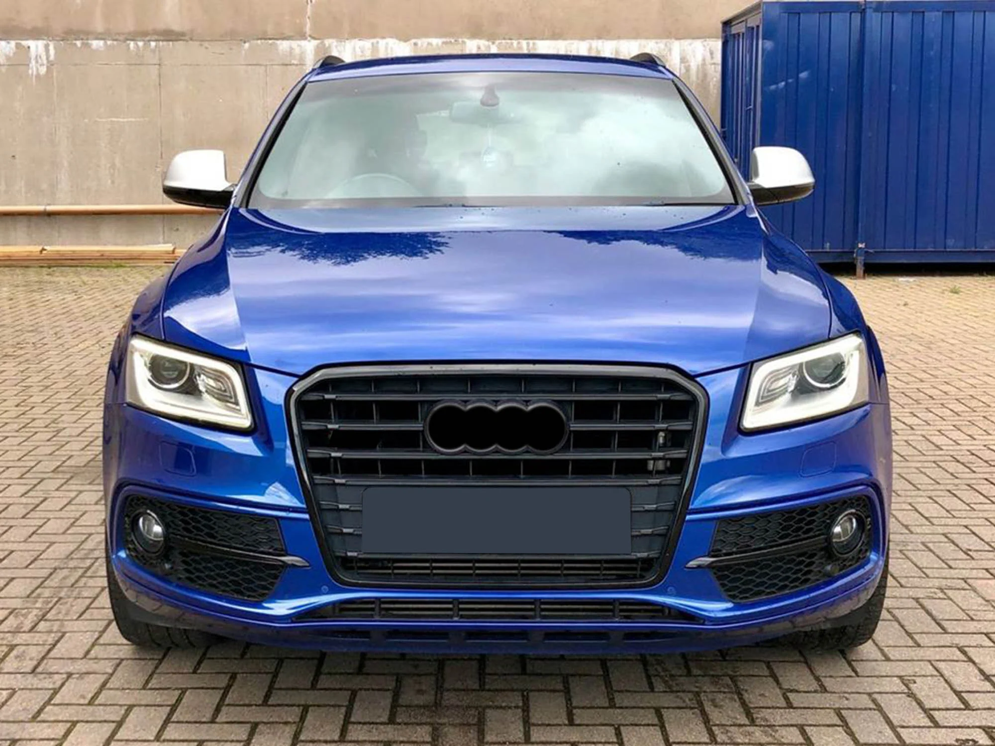 Glossy Black Front Bumper Grille Grill For Audi Q5 2013-2017 Base / S-line - Image 4
