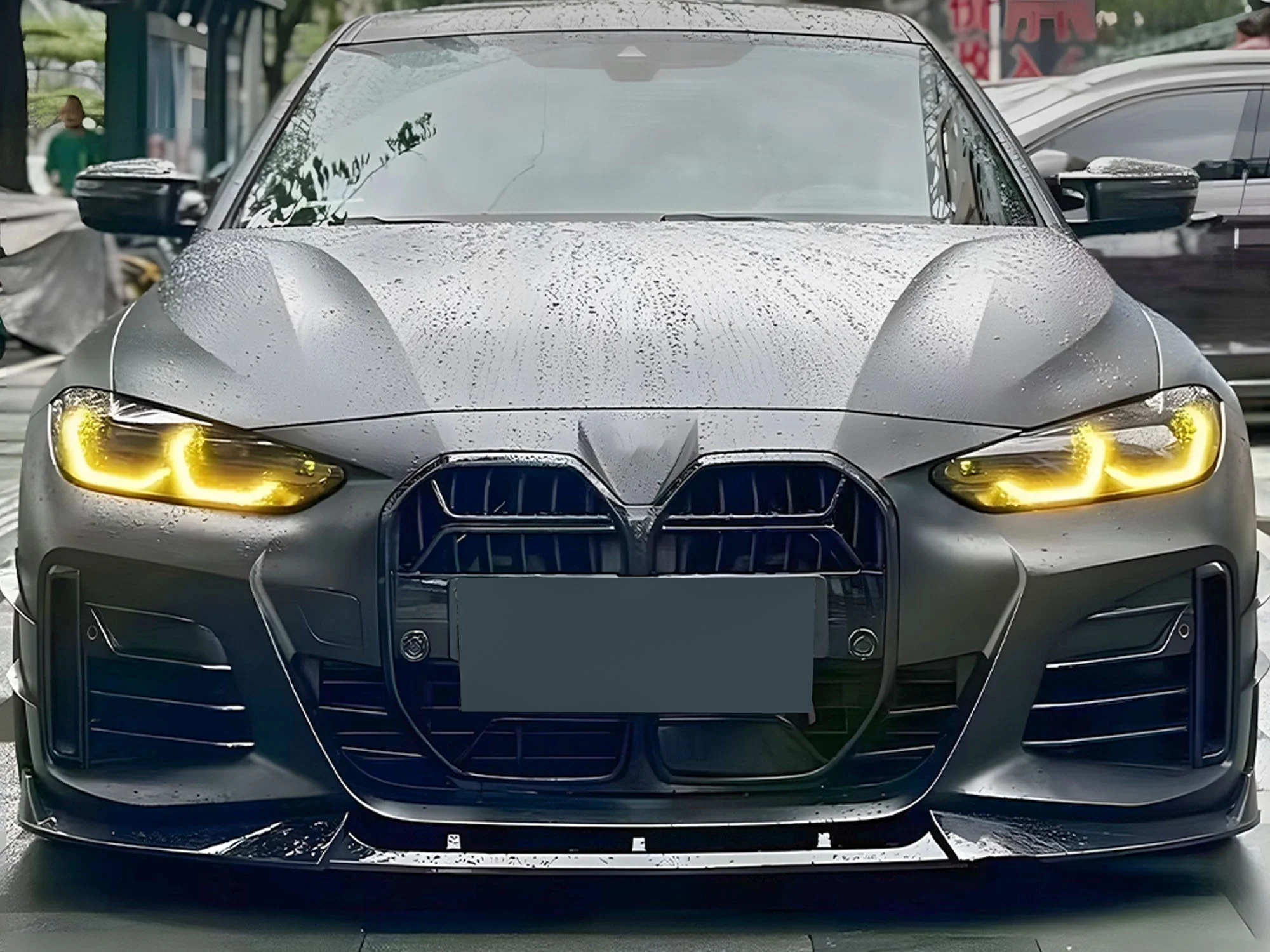 Glossy Black Front Grille Grill W/ACC For BMW 4 Series G26 430i M440i Gran Coupe (NOT FIT I4) - Image 3