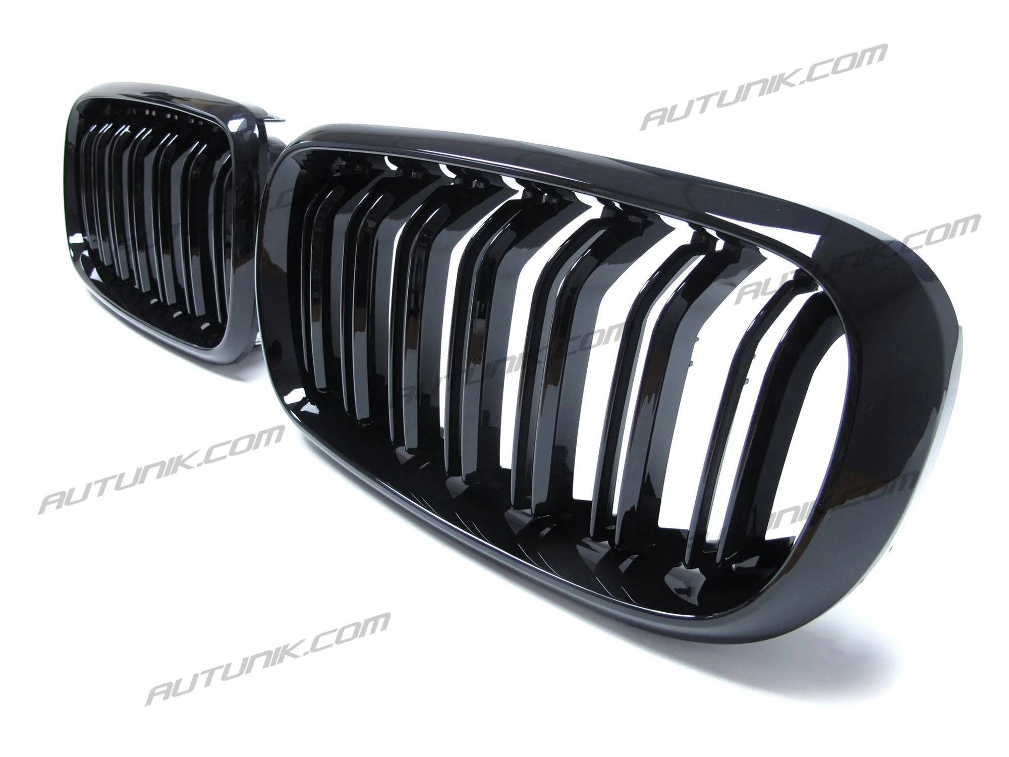 Gloss Black Dual Line Front Kidney Grill Grille For 2014-2018 BMW X5 F15 X6 F16 - Image 5