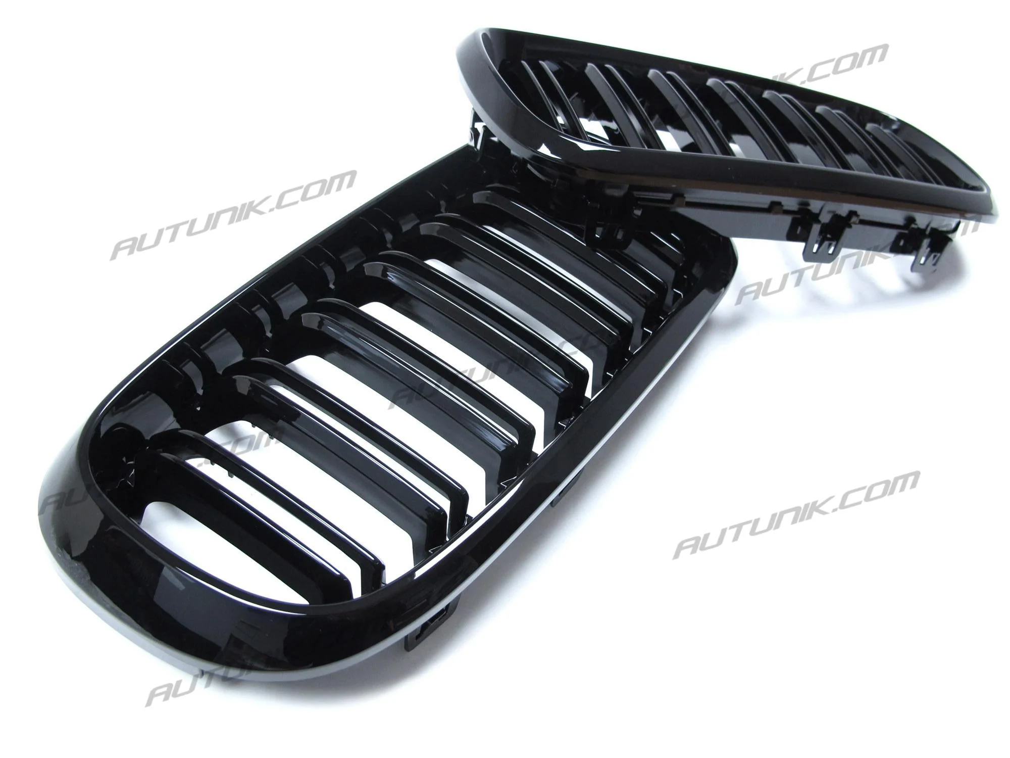 Gloss Black Dual Line Front Kidney Grill Grille For 2014-2018 BMW X5 F15 X6 F16 - Image 7
