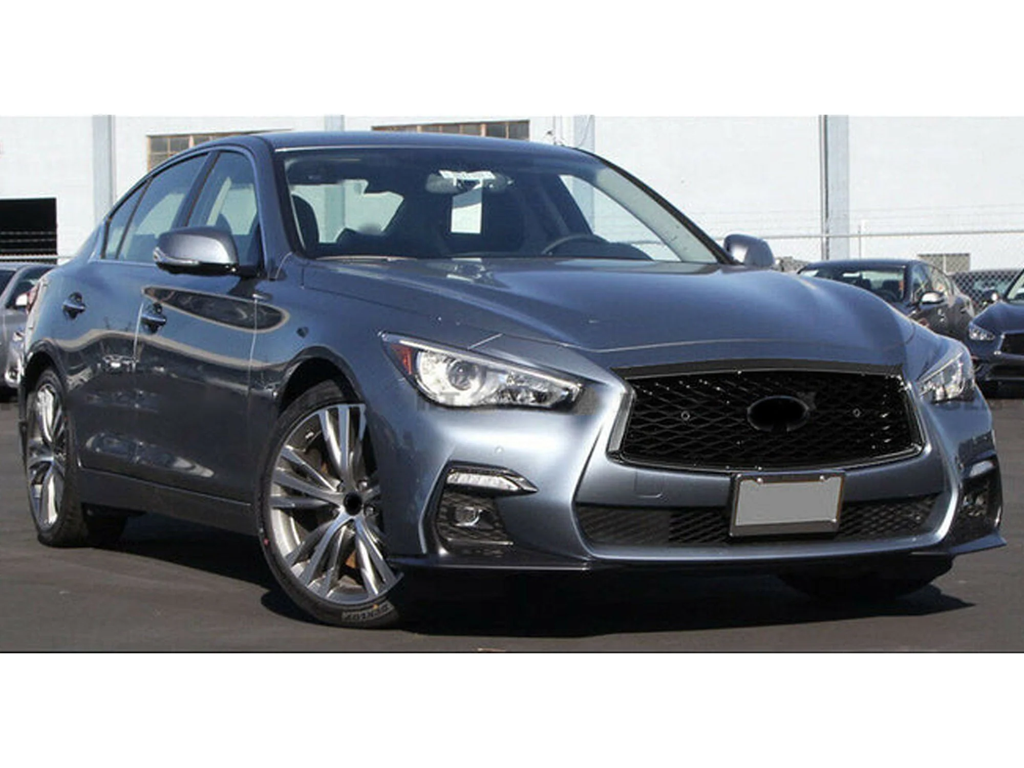 Gloss Black Front Bumper Grille For Infiniti Q50 2018-2024 - Image 3