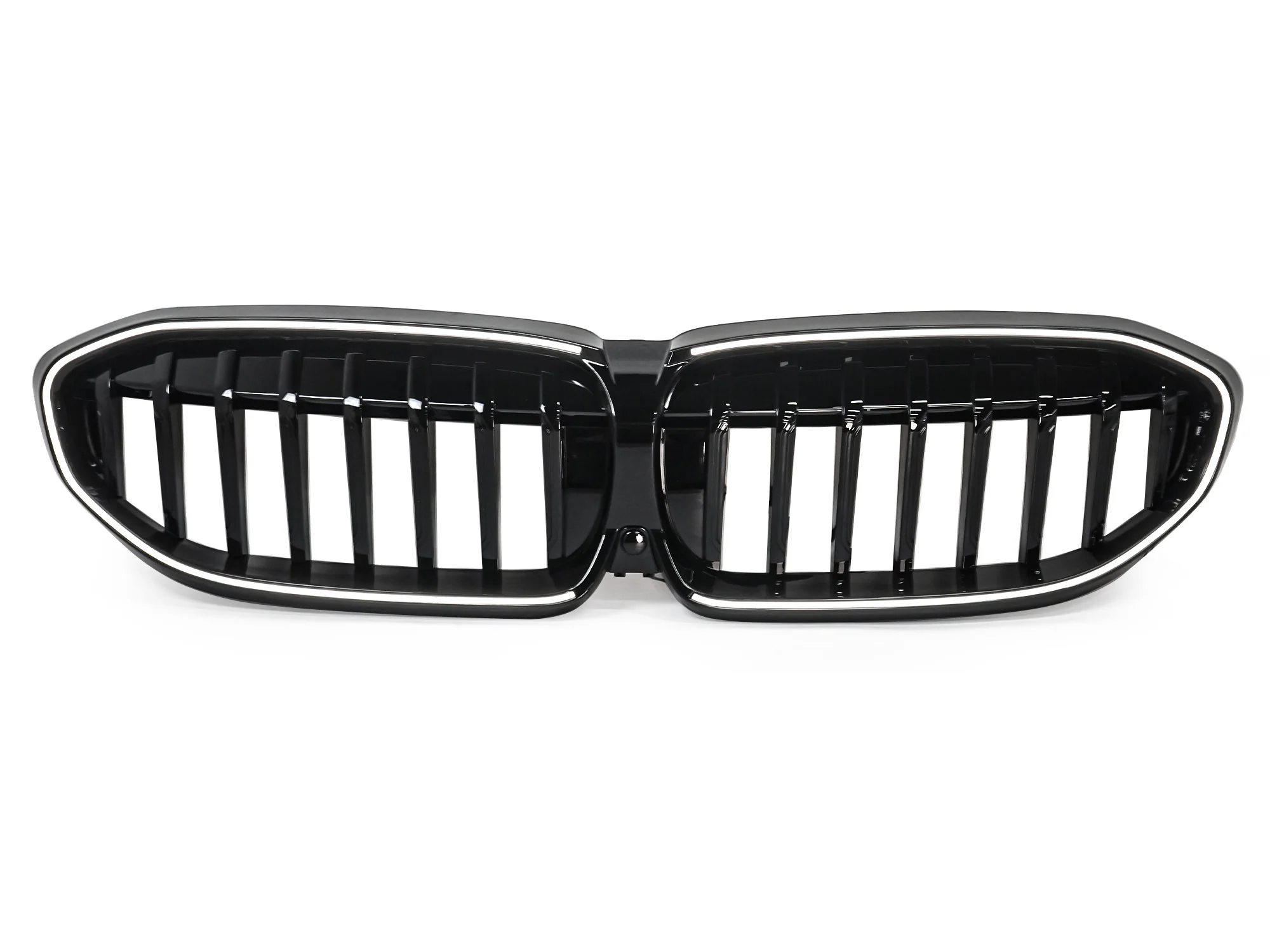Glossy Black Front Kidney Grille W/ LED For 2019-2022 BMW G20 330i M340i - Image 5