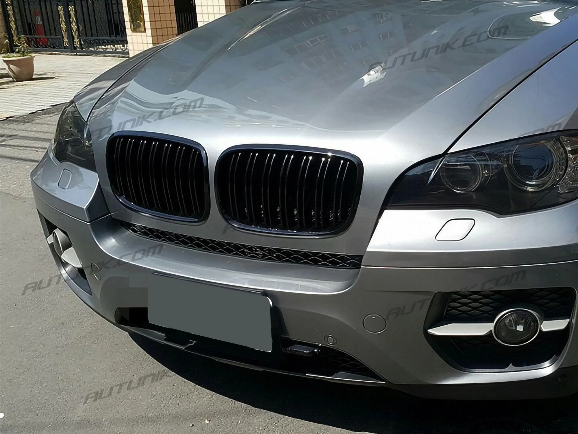 Black Dual Slats Front Kidney Grille for BMW E70 X5 E71 X6 2007-2013 - Image 3