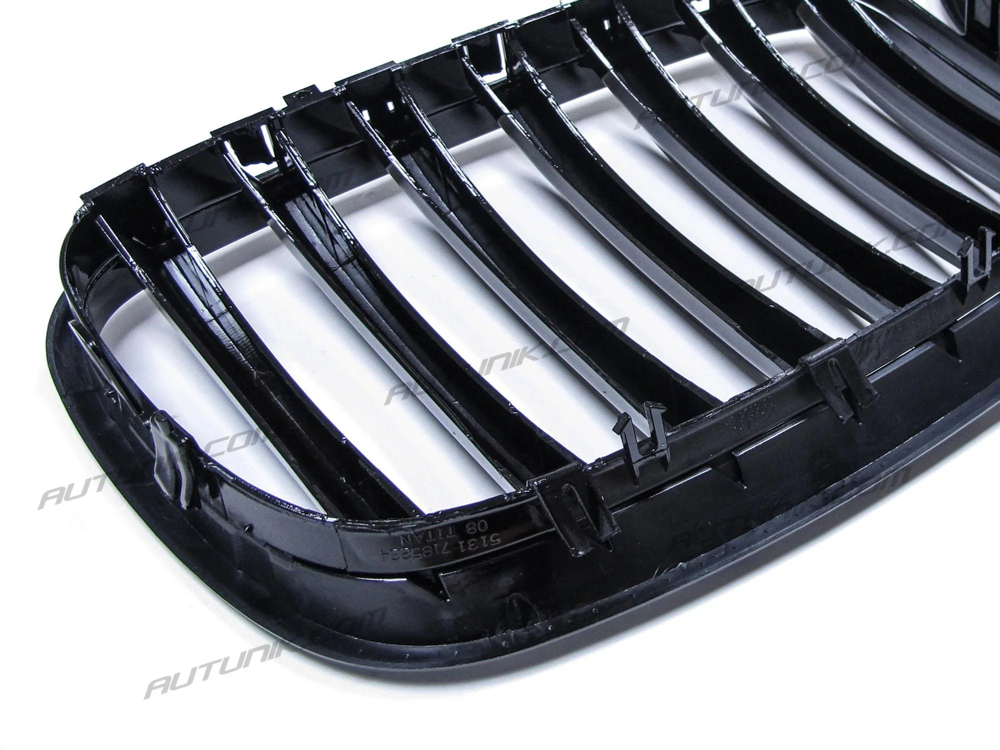 Pair Front Kidney Grille For 2007-2013 BMW X5 X6 E70 E71 Mesh Grill Glossy Black - Image 11