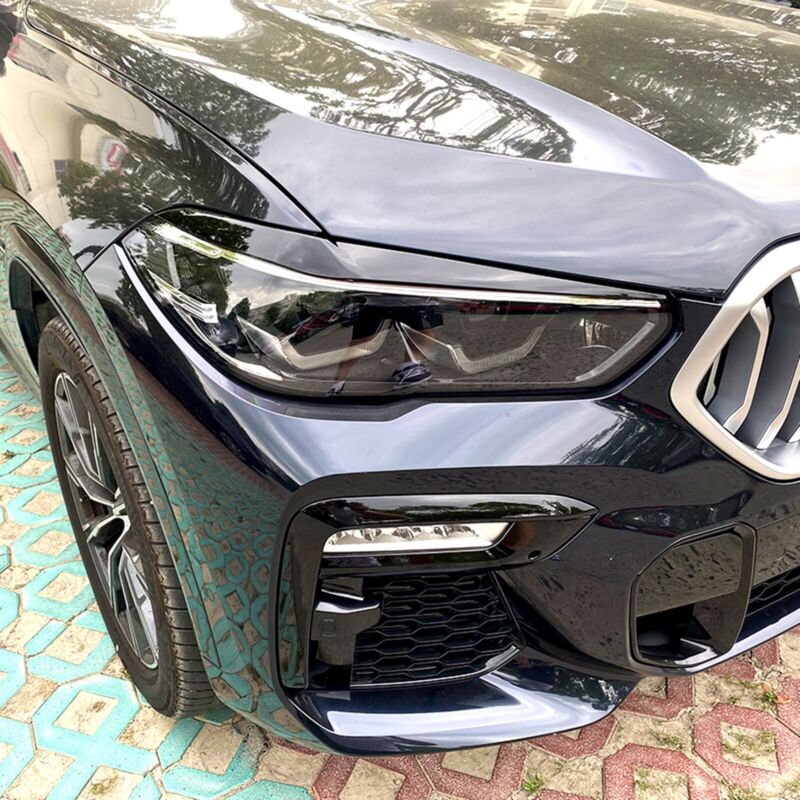 Headlight Eyelid Eyebrow Trim For BMW X5 G05 X6 G06 2019-2023 Carbon Look / Glossy Black - Image 21