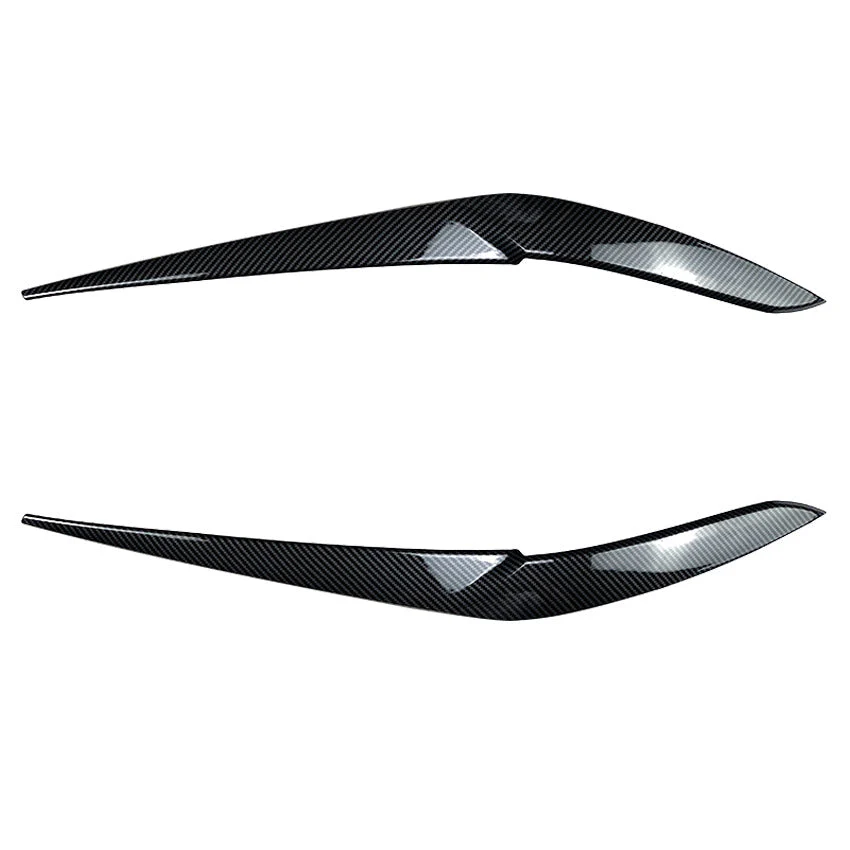 Headlight Eyelid Eyebrow Trim For BMW X5 G05 X6 G06 2019-2023 Carbon Look / Glossy Black - Image 25