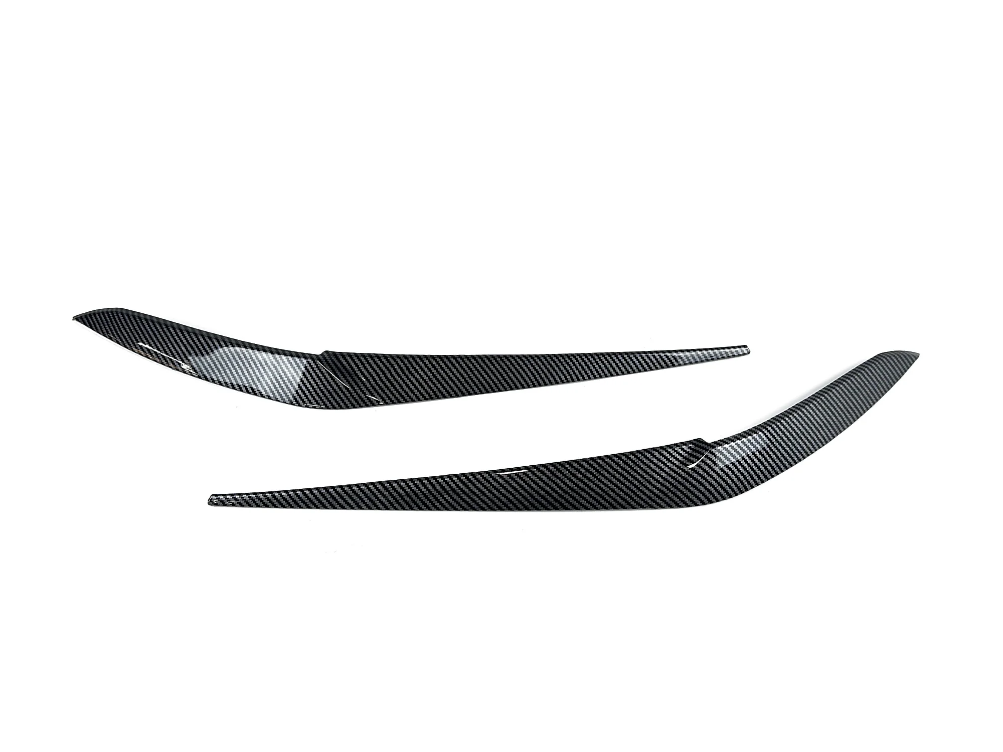 Headlight Eyelid Eyebrow Trim For BMW X5 G05 X6 G06 2019-2023 Carbon Look / Glossy Black - Image 9