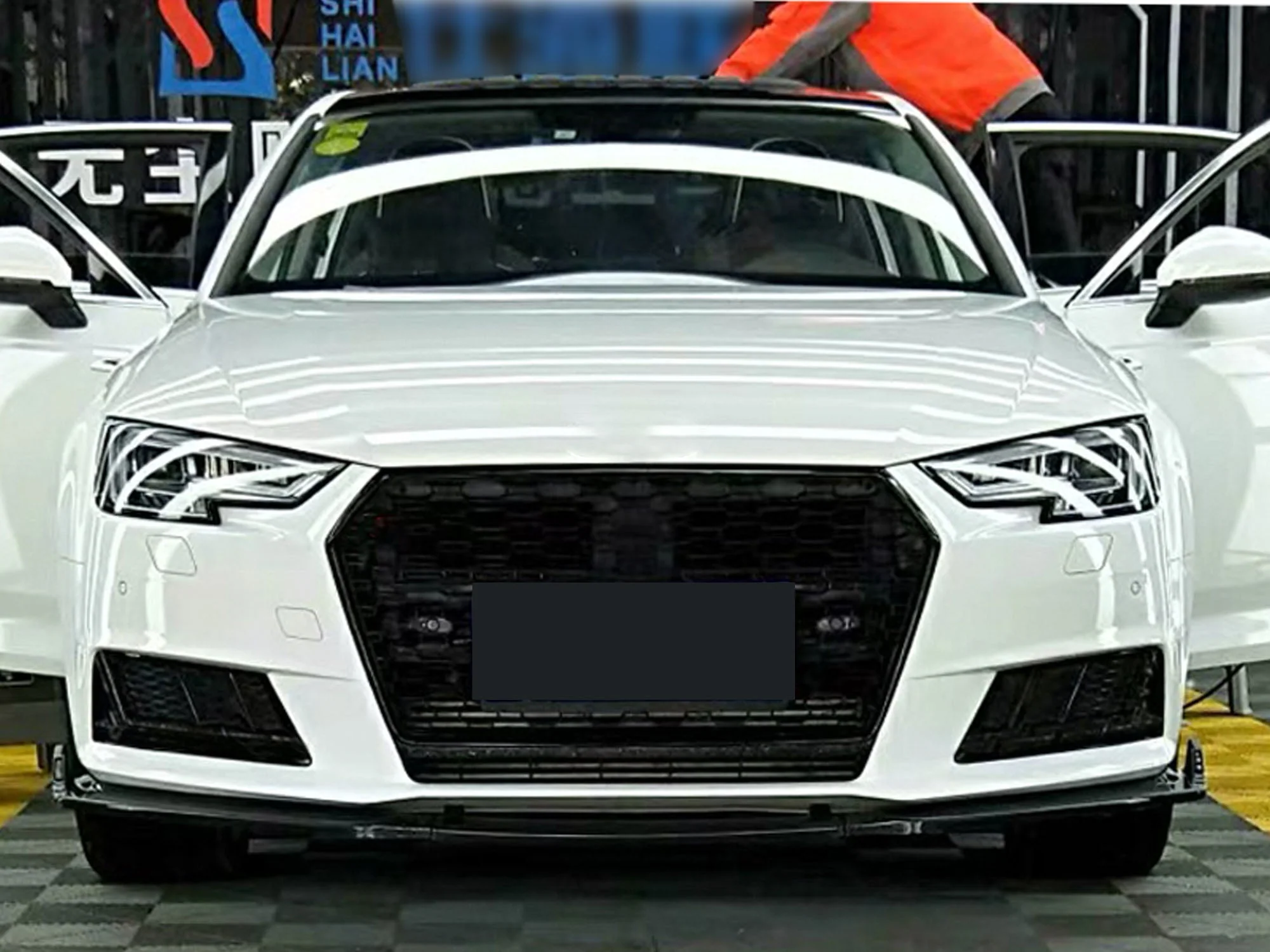 Pair Front Fog Light Grill Cover for Audi A4 B9 Non-Sline 2017-2019 - Image 3