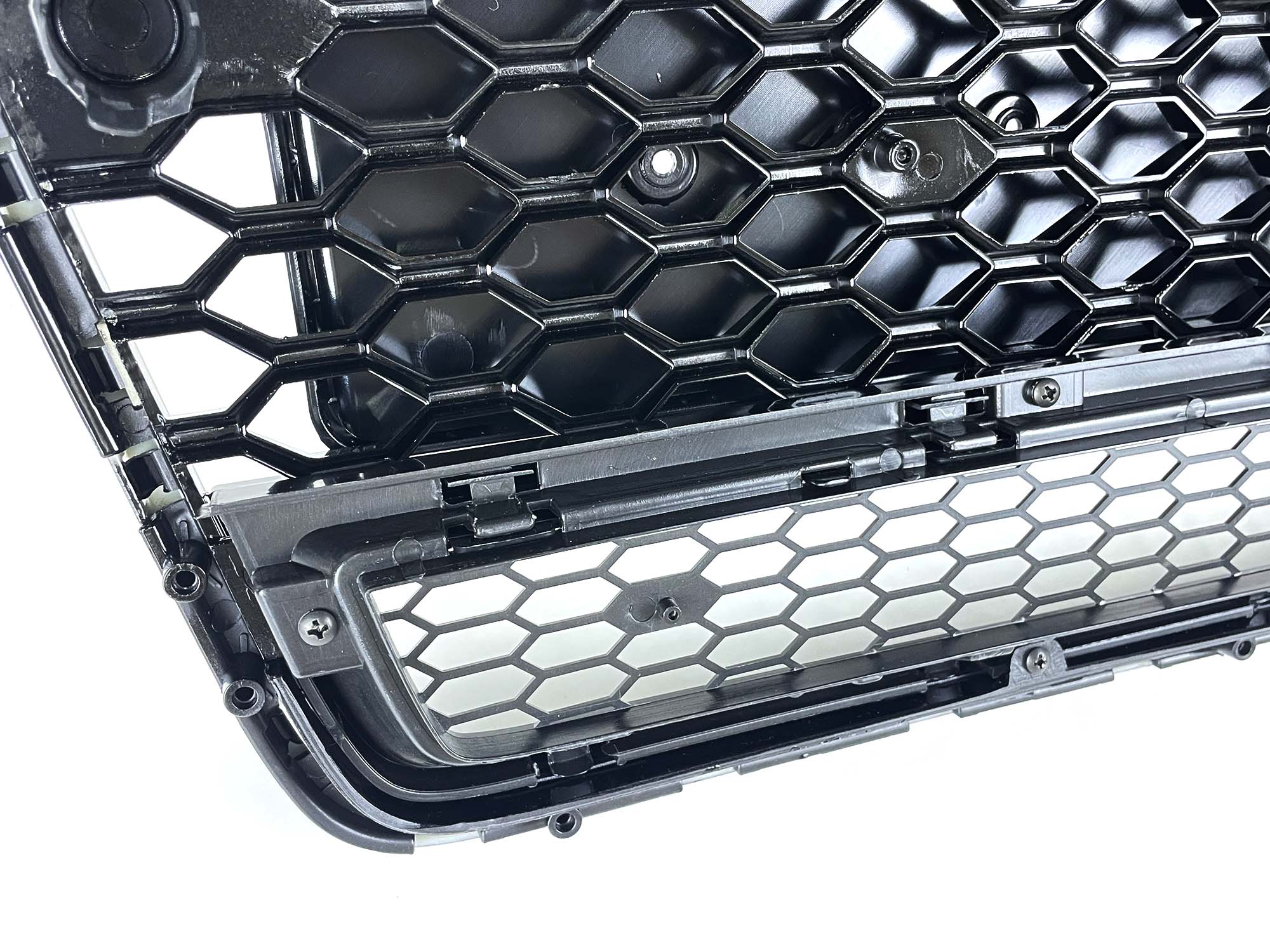 Gloss Black Honeycomb Front Grille For Audi A4 B7 Non-S-Line 2005–2008 - Image 11