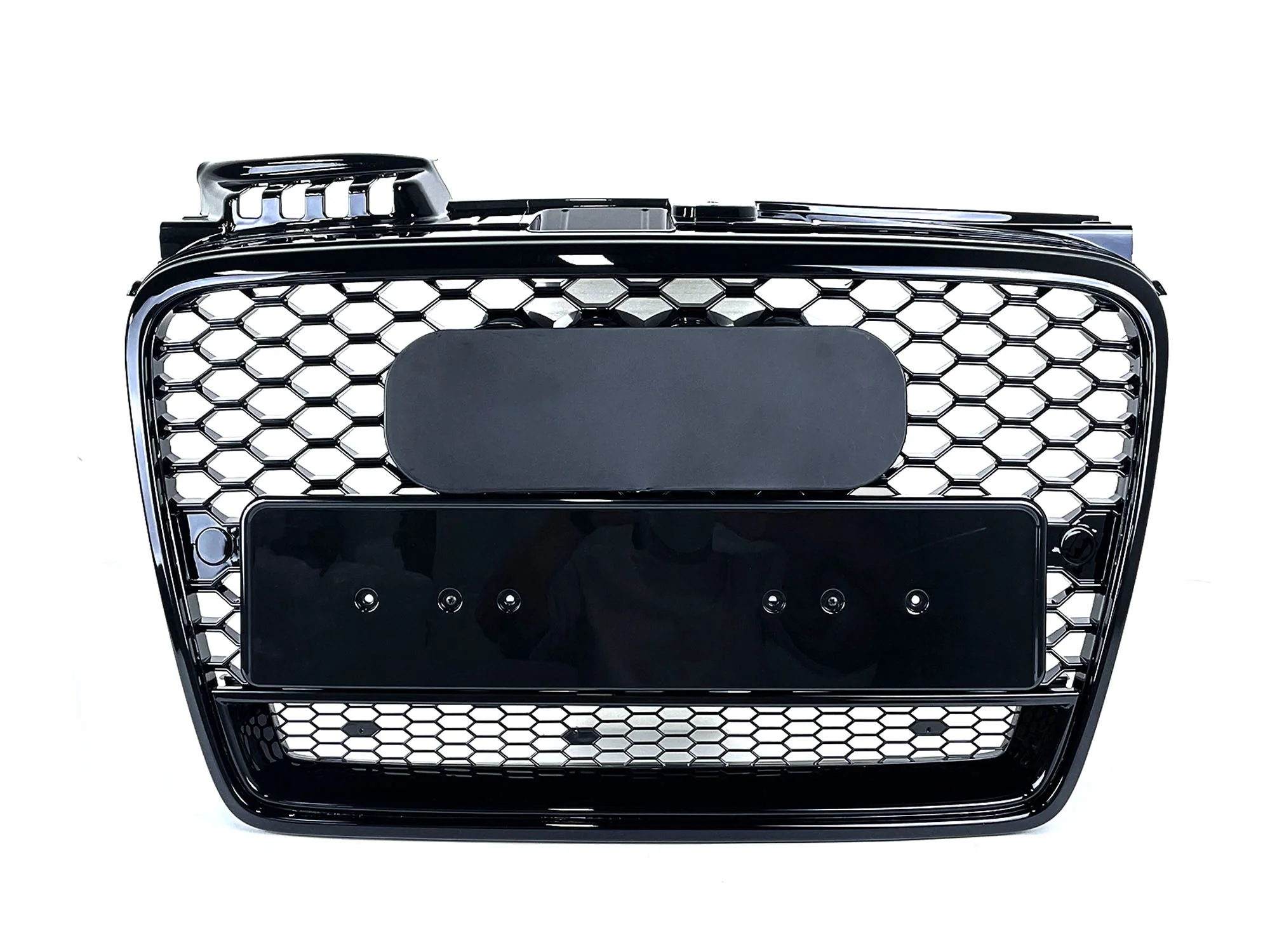 Gloss Black Honeycomb Front Grille For Audi A4 B7 Non-S-Line 2005–2008 - Image 5