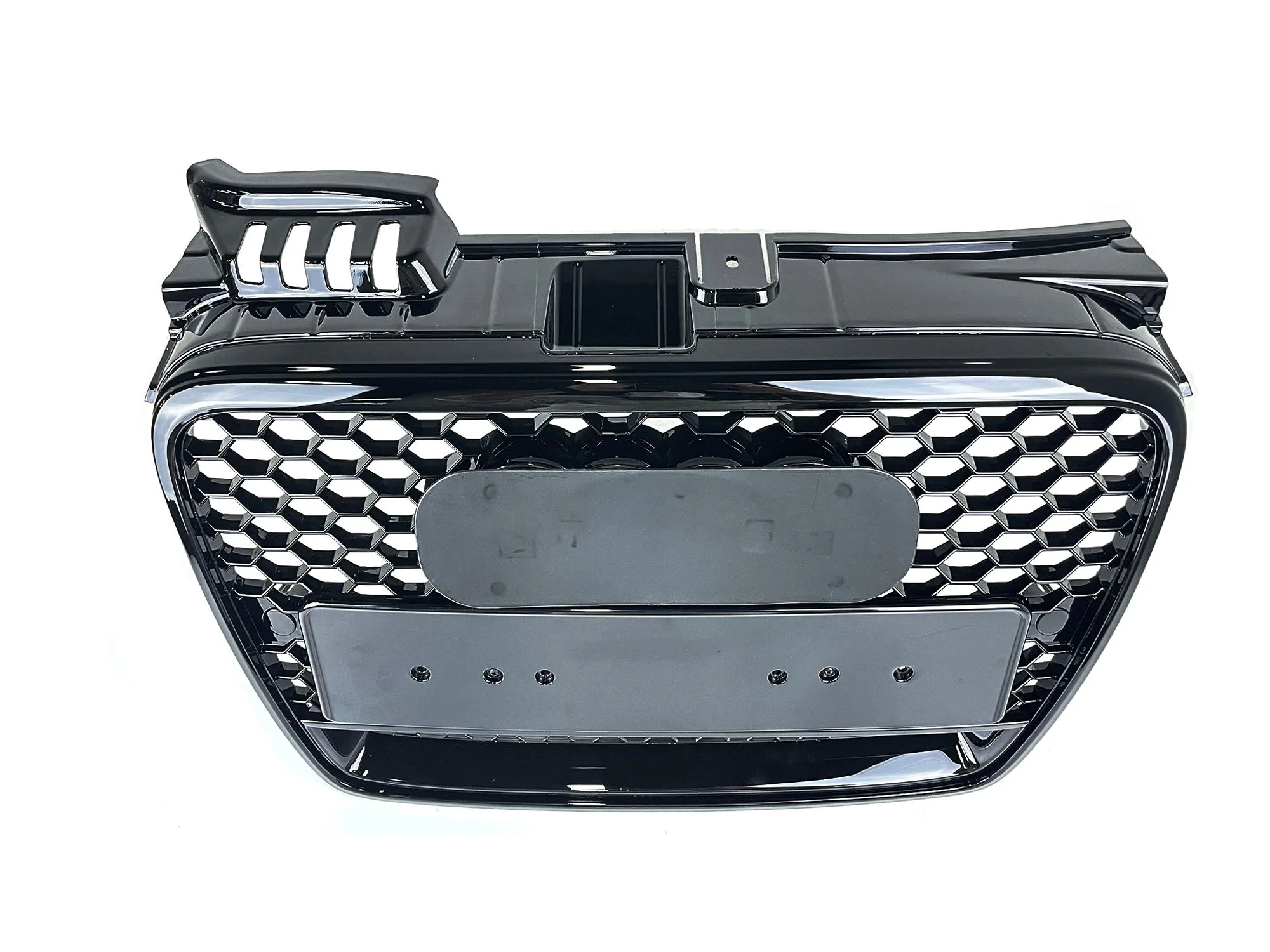 Gloss Black Honeycomb Front Grille For Audi A4 B7 Non-S-Line 2005–2008 - Image 6
