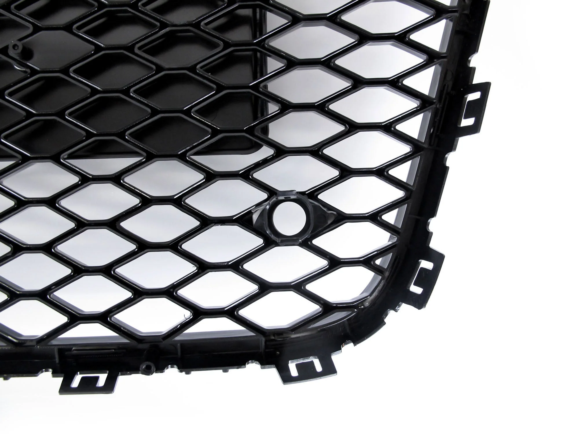 For Audi Q7 2005-2015 Front Bumper Radiator Vent Mesh Grille Grill Gloss Black - Image 11