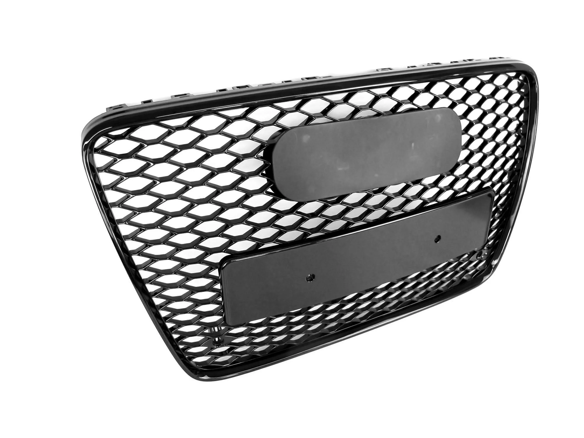 For Audi Q7 2005-2015 Front Bumper Radiator Vent Mesh Grille Grill Gloss Black - Image 5