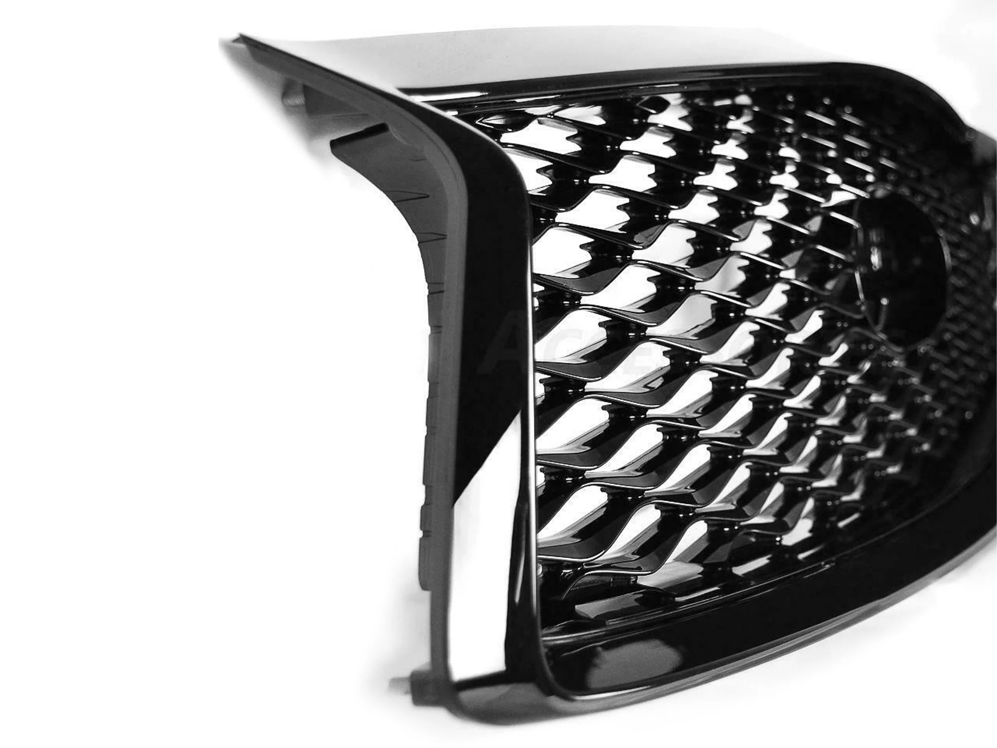 Glossy Black Front Mesh Grille for Infiniti Q50 2018-2024 w/o Camera & Parking Sensors - Image 7