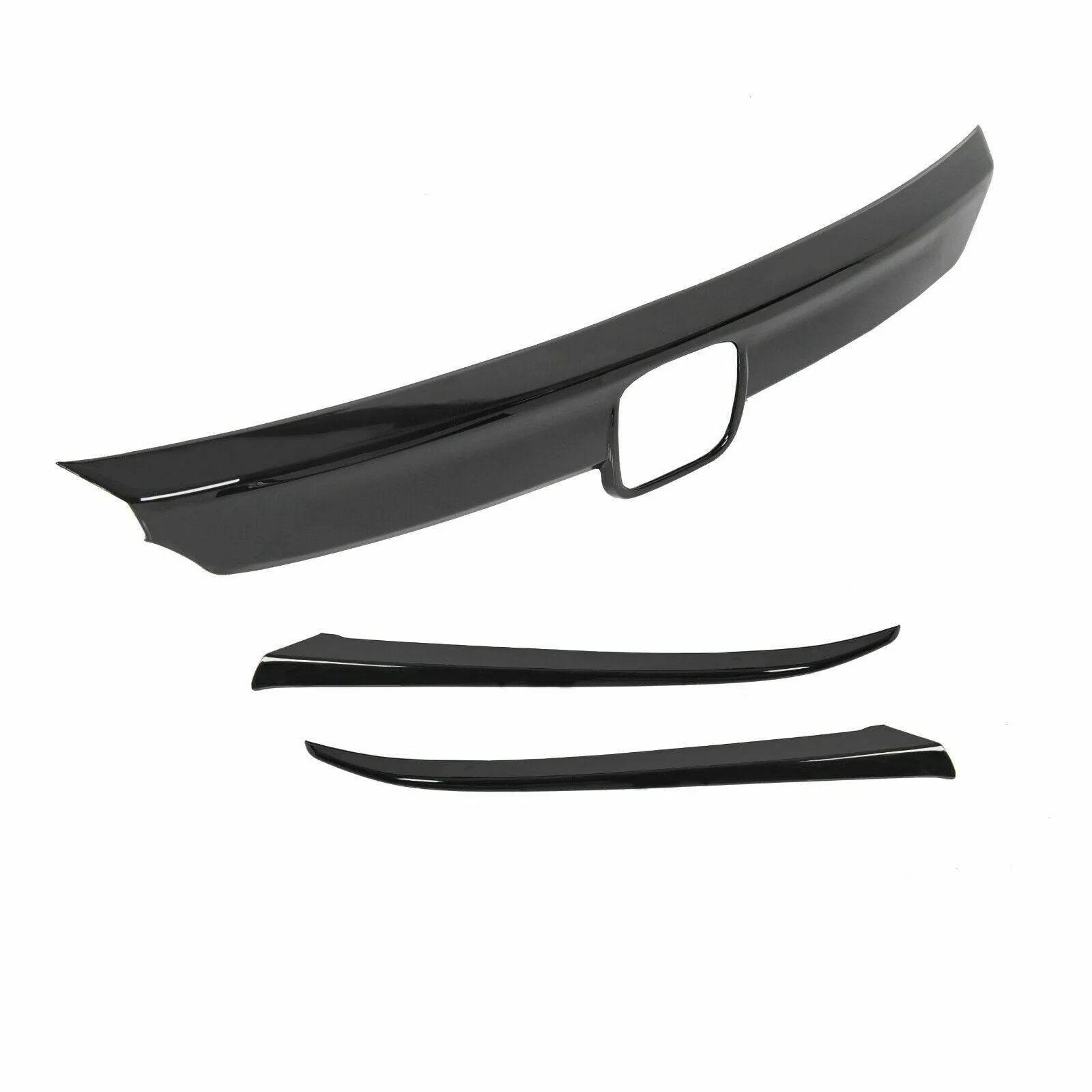 ABS Glossy Black Lip Front Grille Cover Moulding Trim For Honda Accord 2018-2020 - Image 3