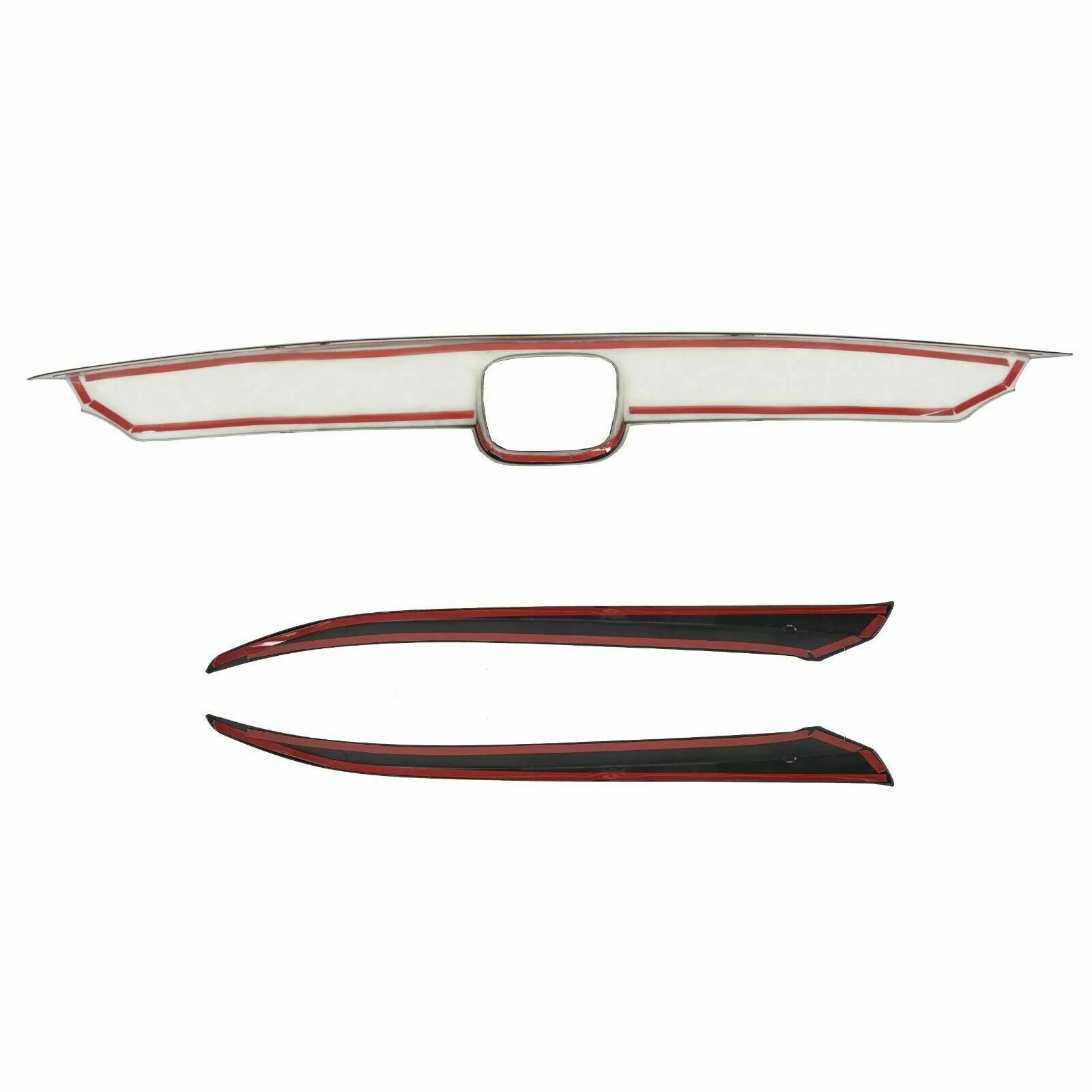 ABS Glossy Black Lip Front Grille Cover Moulding Trim For Honda Accord 2018-2020 - Image 9