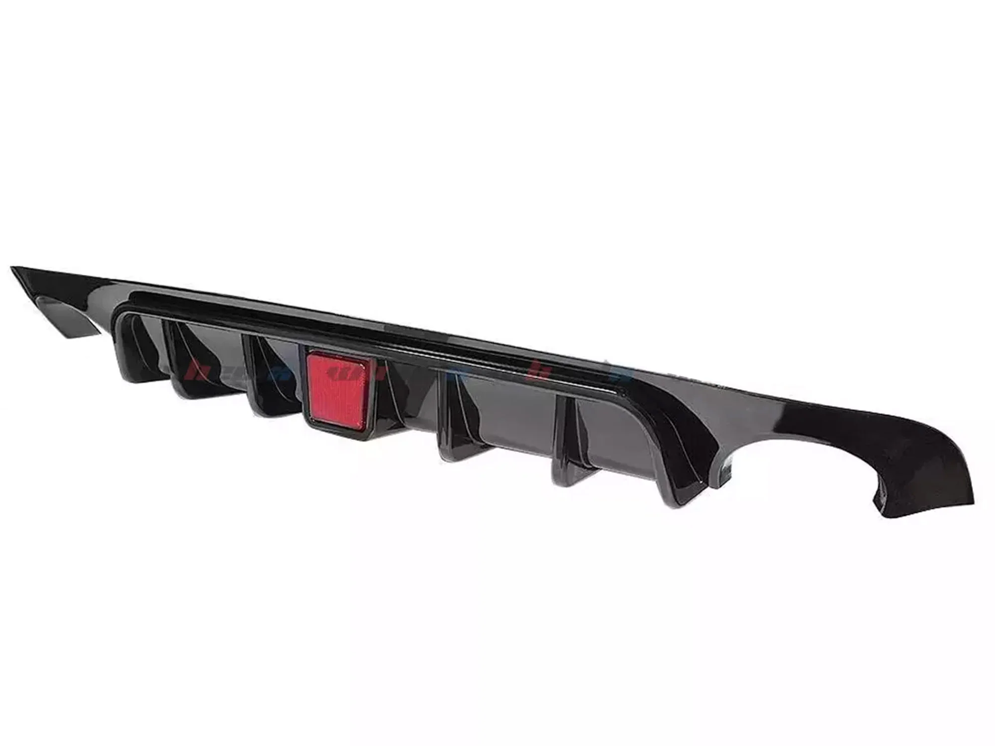 Gloss Black Rear Diffuser w/ LED Brake Light for Infiniti Q50 2018 2019 2020 2021 2022 2023 2024 - Image 4