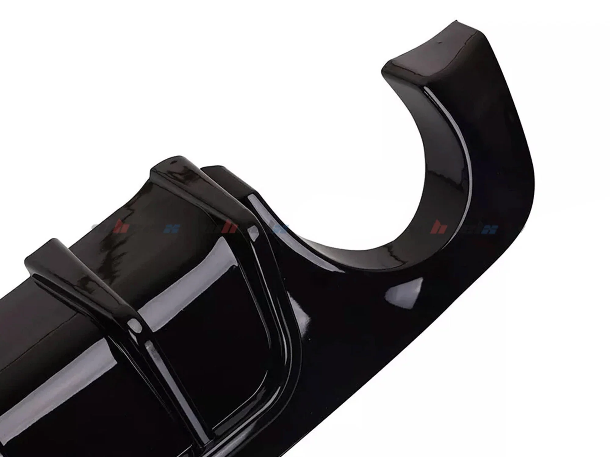 Gloss Black Rear Diffuser w/ LED Brake Light for Infiniti Q50 2018 2019 2020 2021 2022 2023 2024 - Image 8