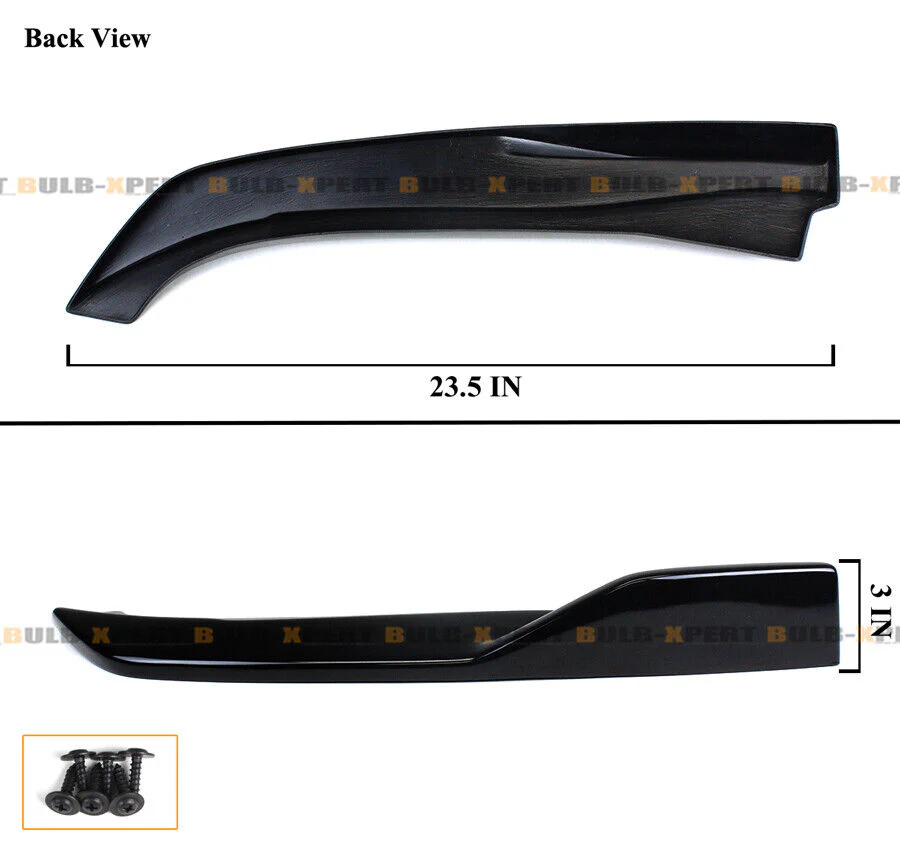 Glossy Black Rear Bumper Side Corner Spat Apron Extension For 2018-2024 Infiniti Q50 - Image 2