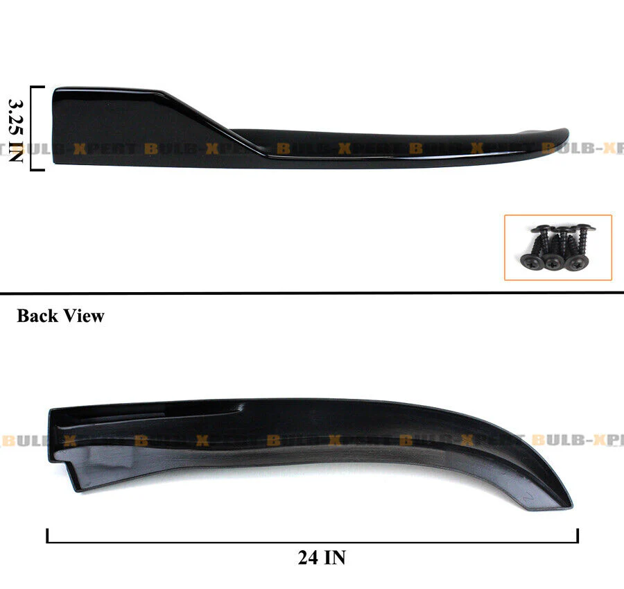 Glossy Black Rear Bumper Side Corner Splitters Aprons For 2014-2017 Infiniti Q50 - Image 2
