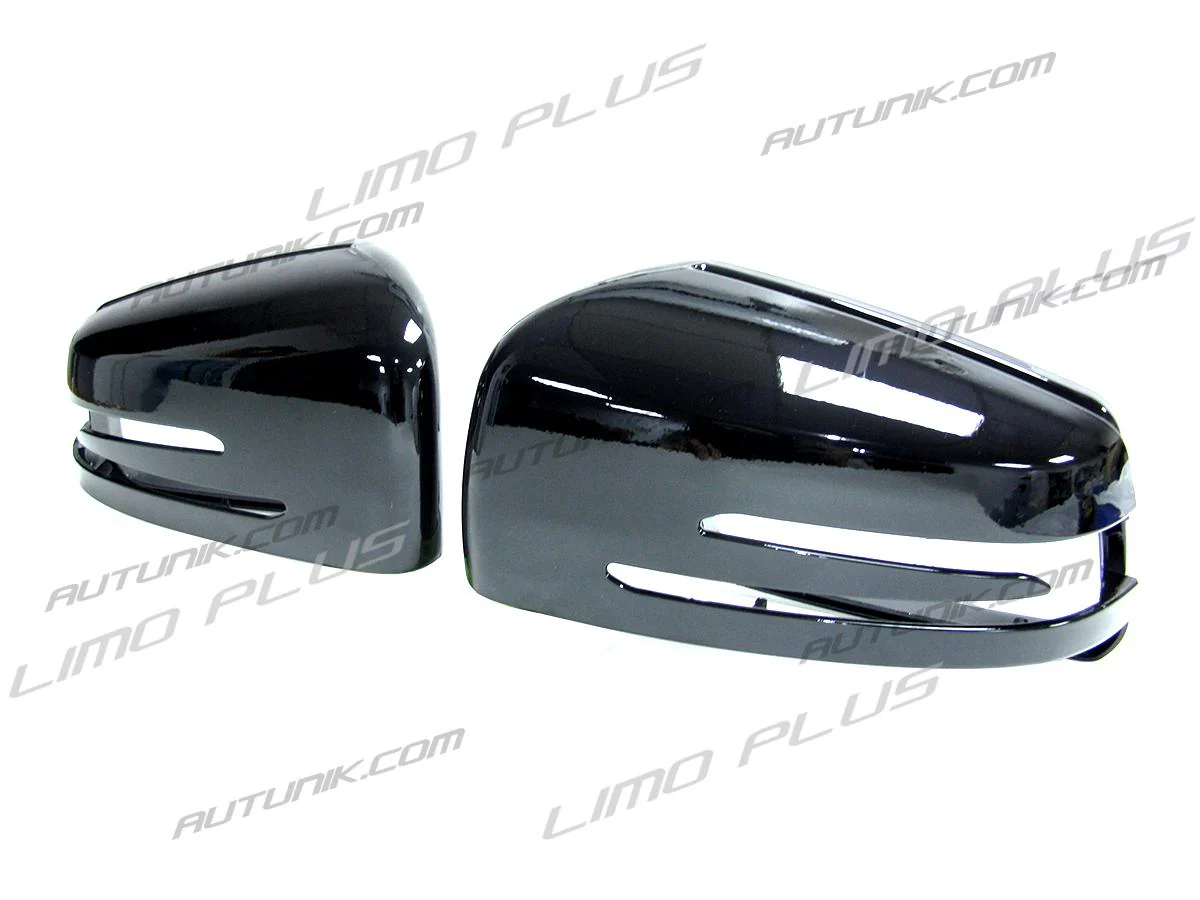 Pair For Mercedes CLA C117 W204 PRE-LCI Glossy Black Side Mirror Cover Caps Replacement - Image 10