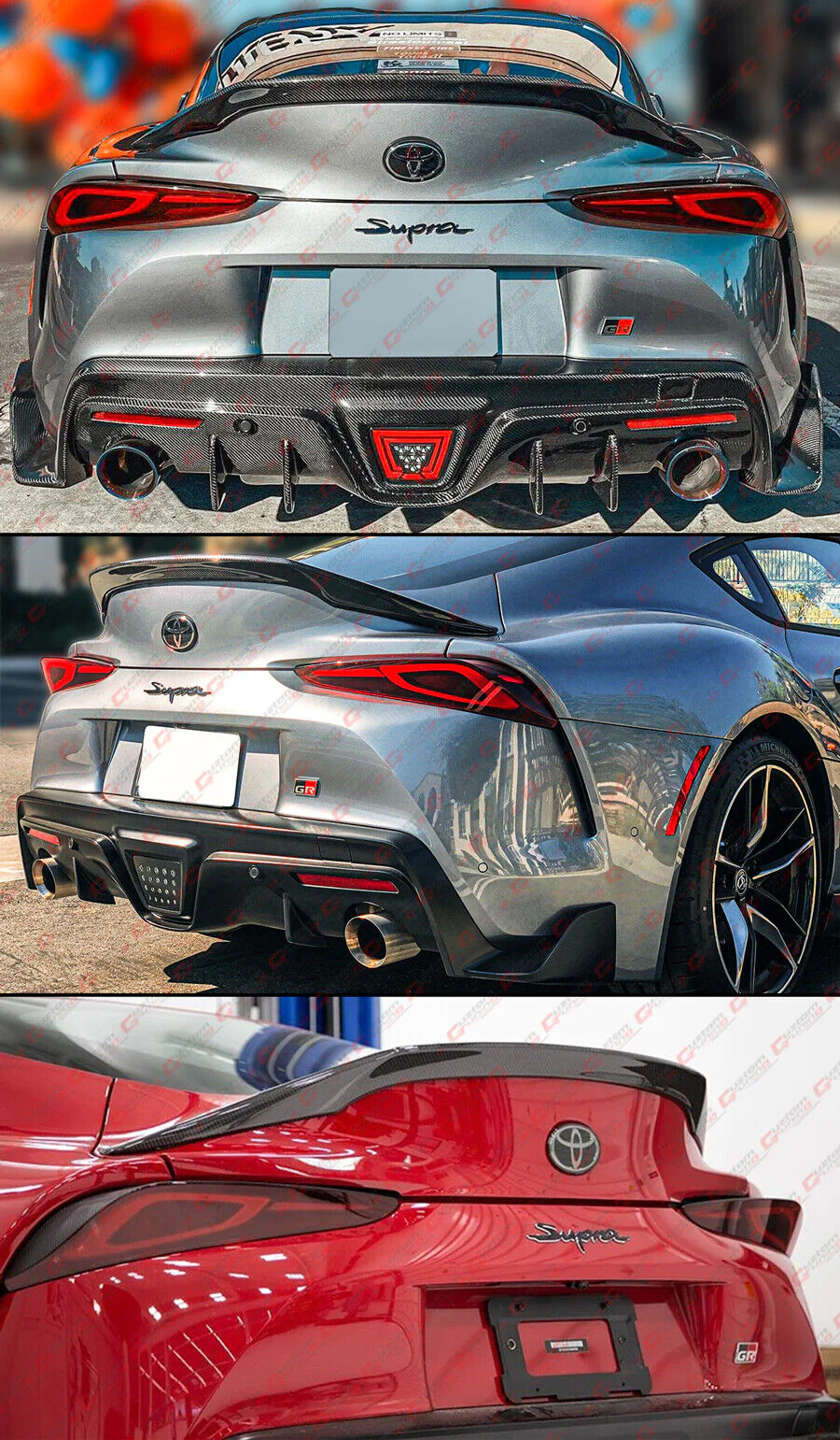 GR Style Carbon Fiber Rear Trunk Spoiler Wing For 2020-2026 Toyota Supra A90 A91 - Image 4