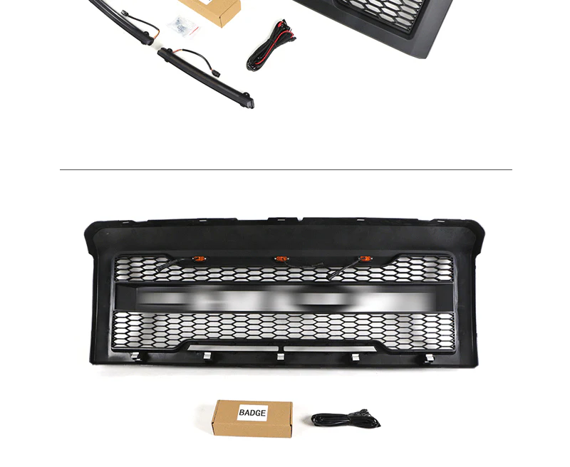 Grille Front Bumper Upper Mesh Grill Black for Ford E150 250 350 2008-2013 - Image 7