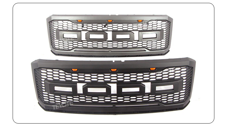 Grille Front Bumper Upper Mesh Grill w/ Lights for Ford Expedition 2007-2017 - Image 2