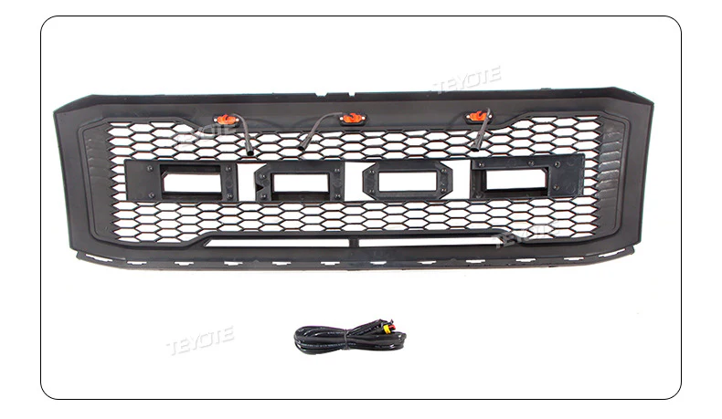 Grille Front Bumper Upper Mesh Grill w/ Lights for Ford Expedition 2007-2017 - Image 3