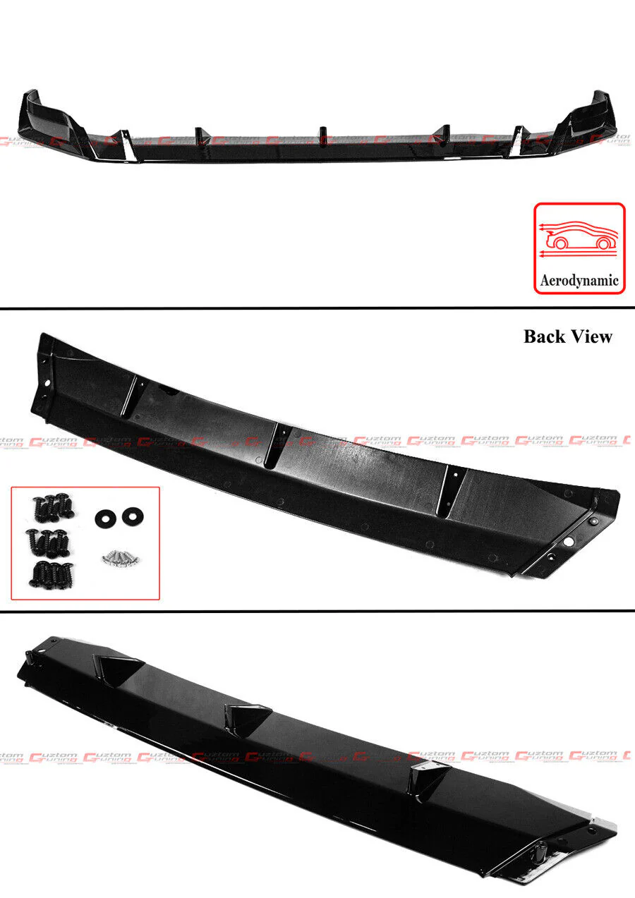 Gloss Black Front Bumper Lip Spoiler For 2023-2025 BMW X7 G07 LCI M Sport - Image 3