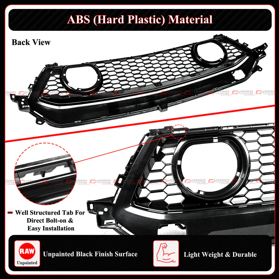 GT-V Style Front Mesh Grille w/ LED Halo Lights For 2024–2025 Ford Mustang GT Ecoboost - Image 6
