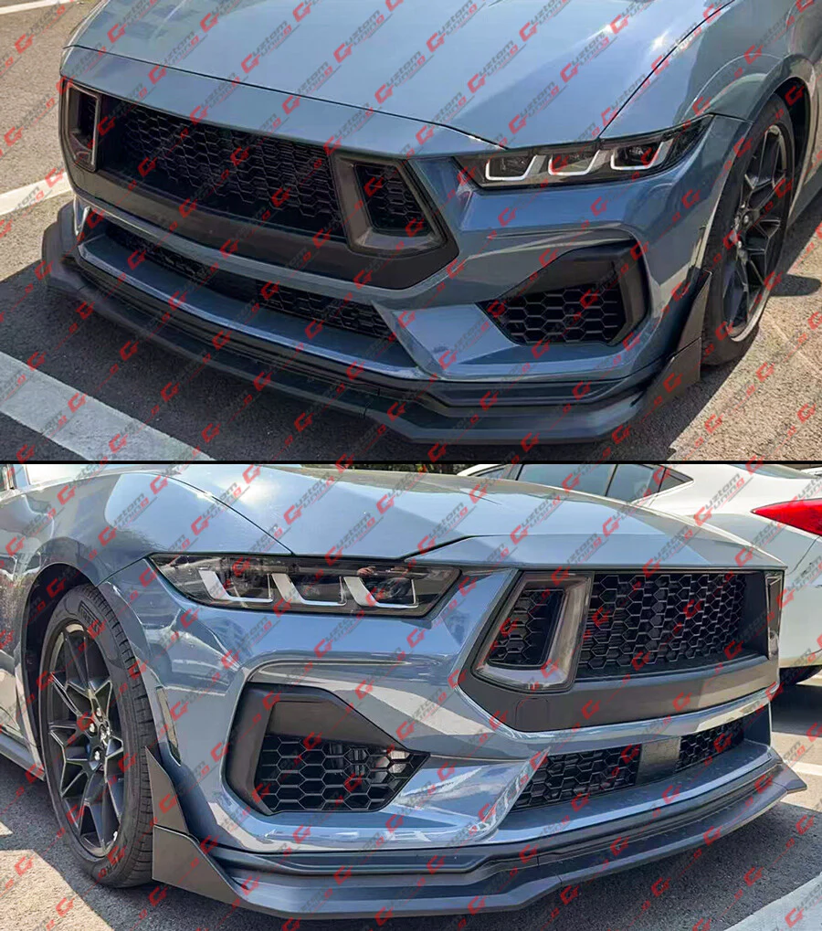GT-V Style Winglet Front Bumper Lip Splitter For 2024-2025 Ford Mustang S650 AMPP - Image 11
