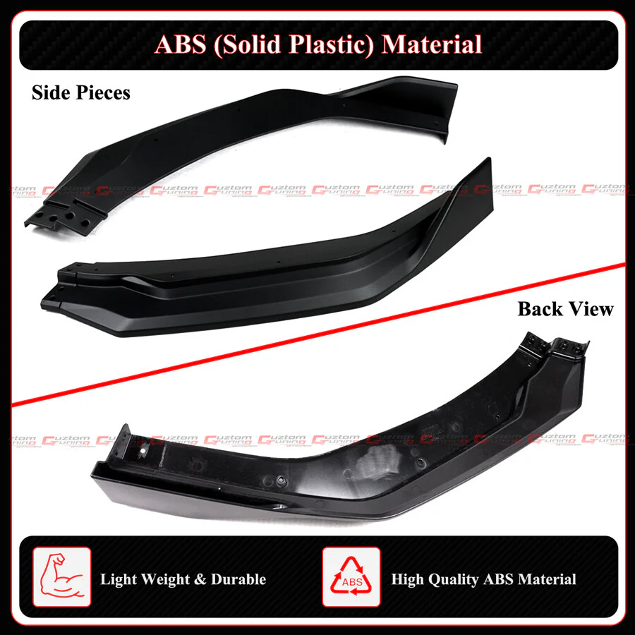 GT-V Style Winglet Front Bumper Lip Splitter For 2024-2025 Ford Mustang S650 AMPP - Image 6