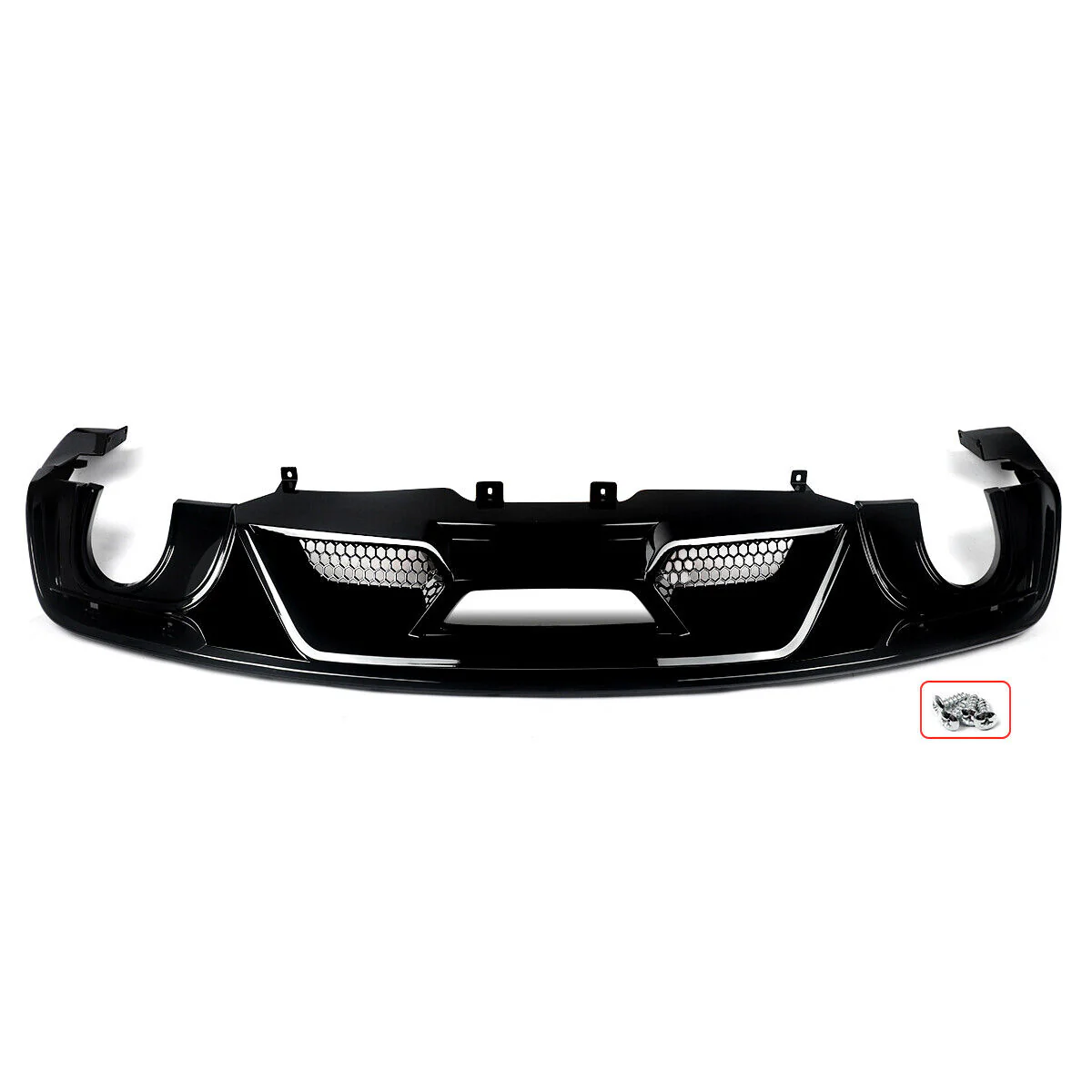 Rear Diffuser Gloss Black for Ford Mustang 2015-2017 - Image 3
