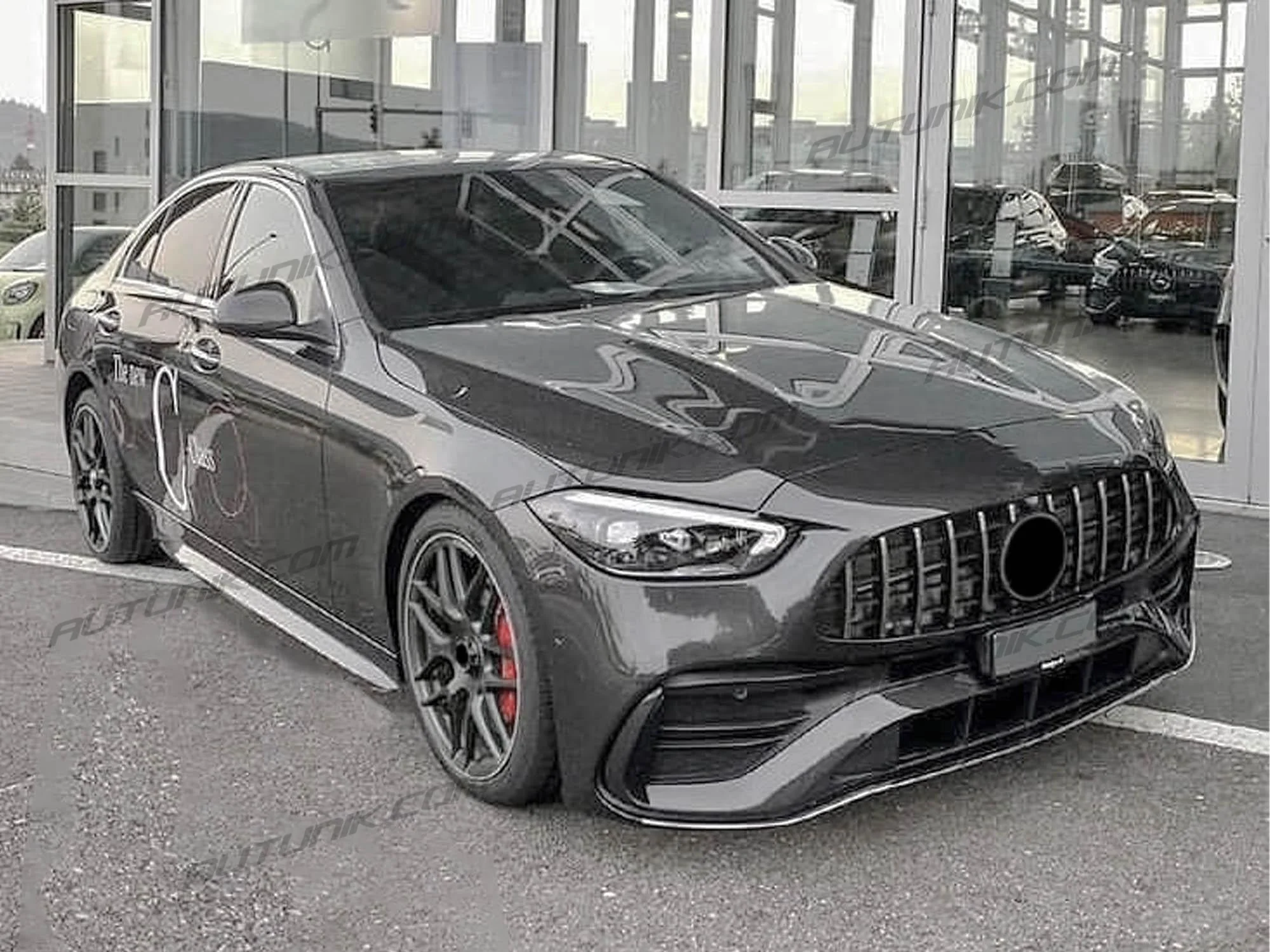Gloss Black Front Grille Grill For Mercede C-Class W206 C300 C43 AMG Sedan 2022-2025 (not fit standard version) - Image 4