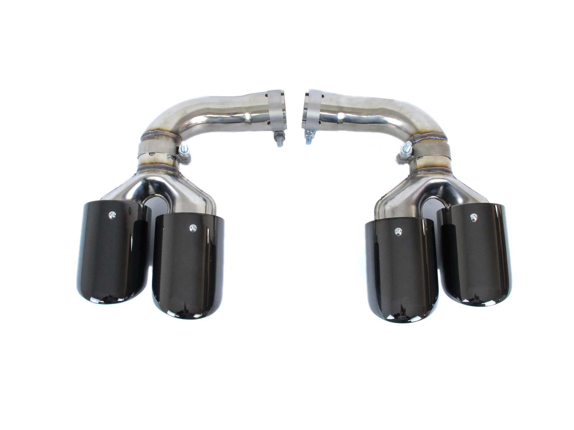 Gloss Black Rear Muffler Exhaust Tips for Porsche Cayenne Base Coupe 2019-2026 - Image 4