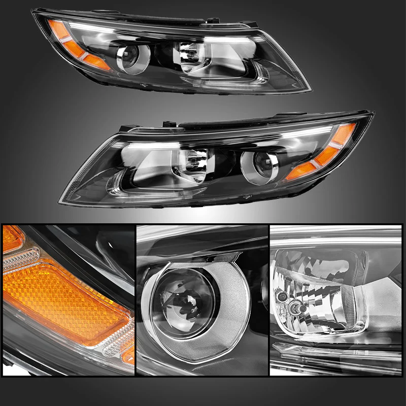 Halogen Headlight Projector w/Bulbs For Kia Optima TF 2014-2015 - Image 5