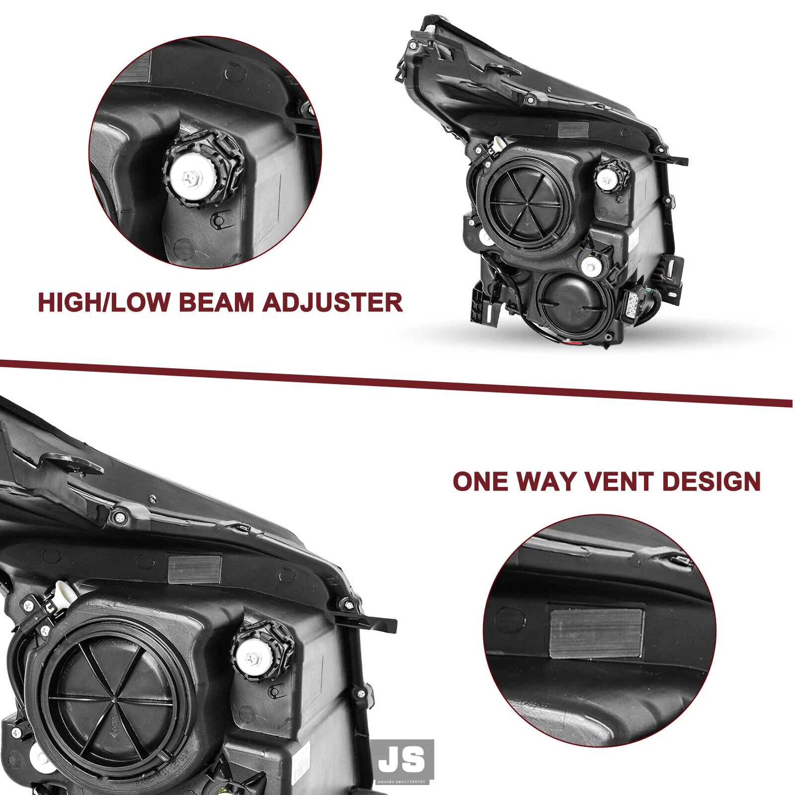 Halogen Left Driver Side Projector Headlight LH for Cadillac SRX 2010-2016 - Image 7