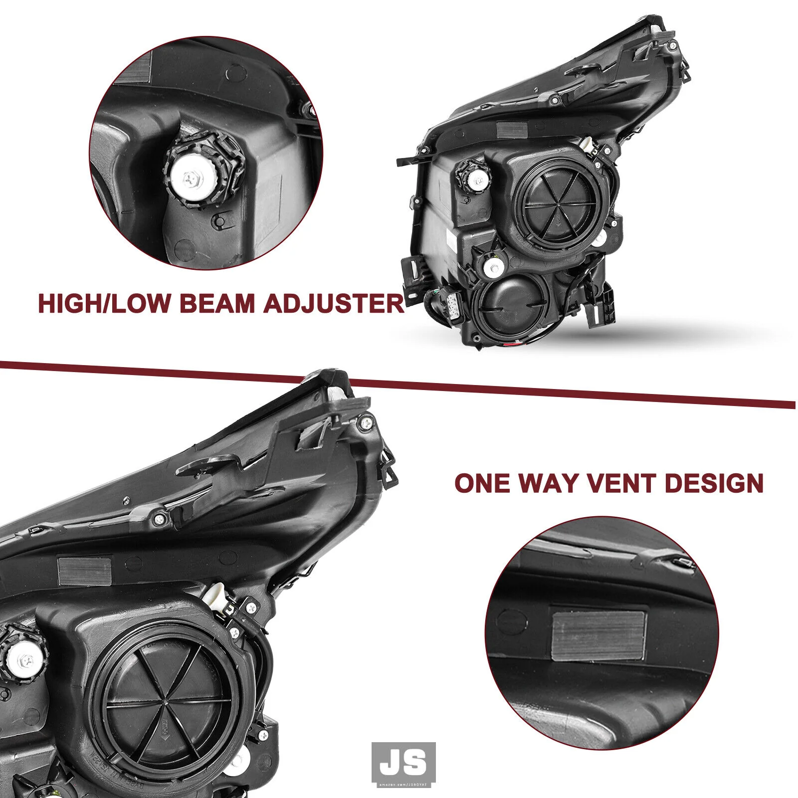 Halogen Right Side Projector Headlight RH for Cadillac SRX 2010-2016 - Image 7